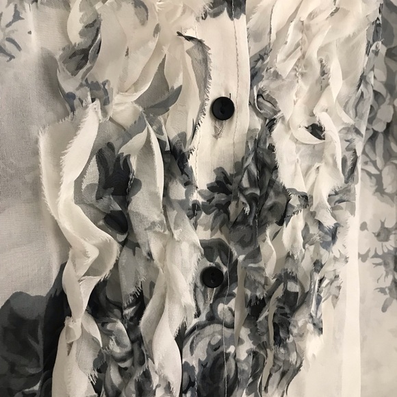 Zara 100% Silk Sheer Blouse - Picture 4 of 4